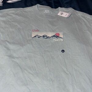Hollister XXL Sage Green Utah Mountain Graphic Short Sleeve Tee